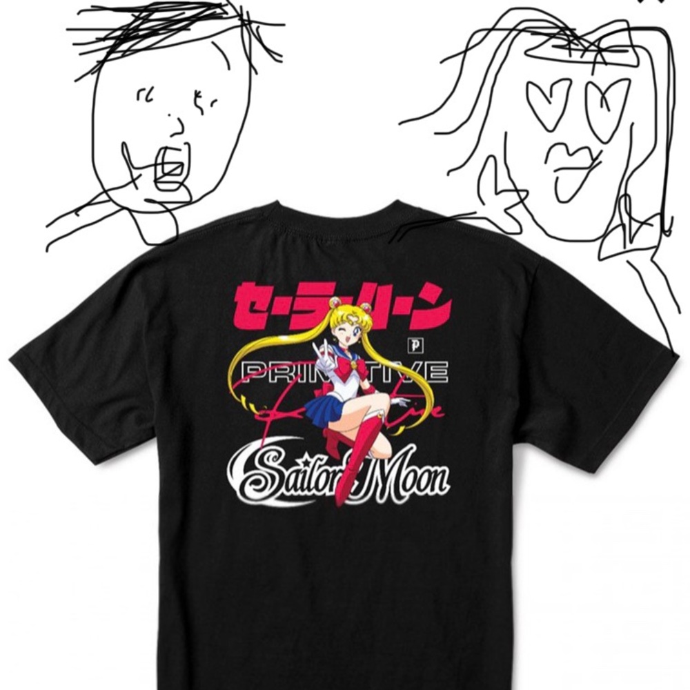 Primitive Sailor Moon tee size L